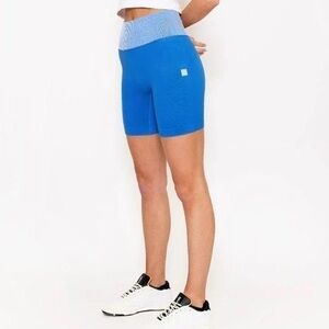 Cream Yoga Ashley Biker Shorts Royal Blue XS